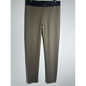 Rare Ferrache Leggings Pants Elastic Faux Leather Waist Size L US/42 EU See Note